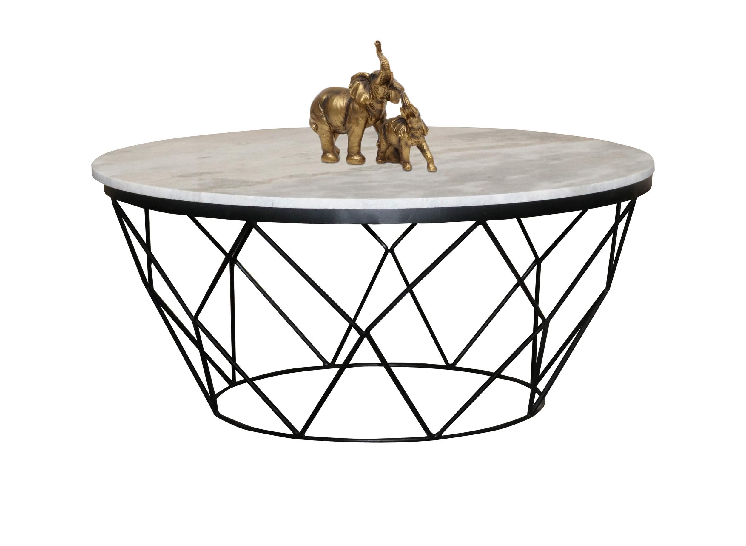 Progressive Furniture Outbound Cocktail Table, Marble/Iron